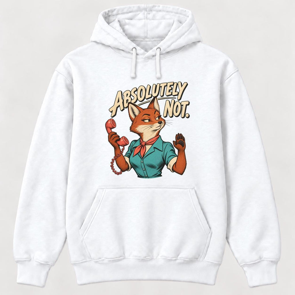 Absolutely Not Fox — garment mockup or size chart