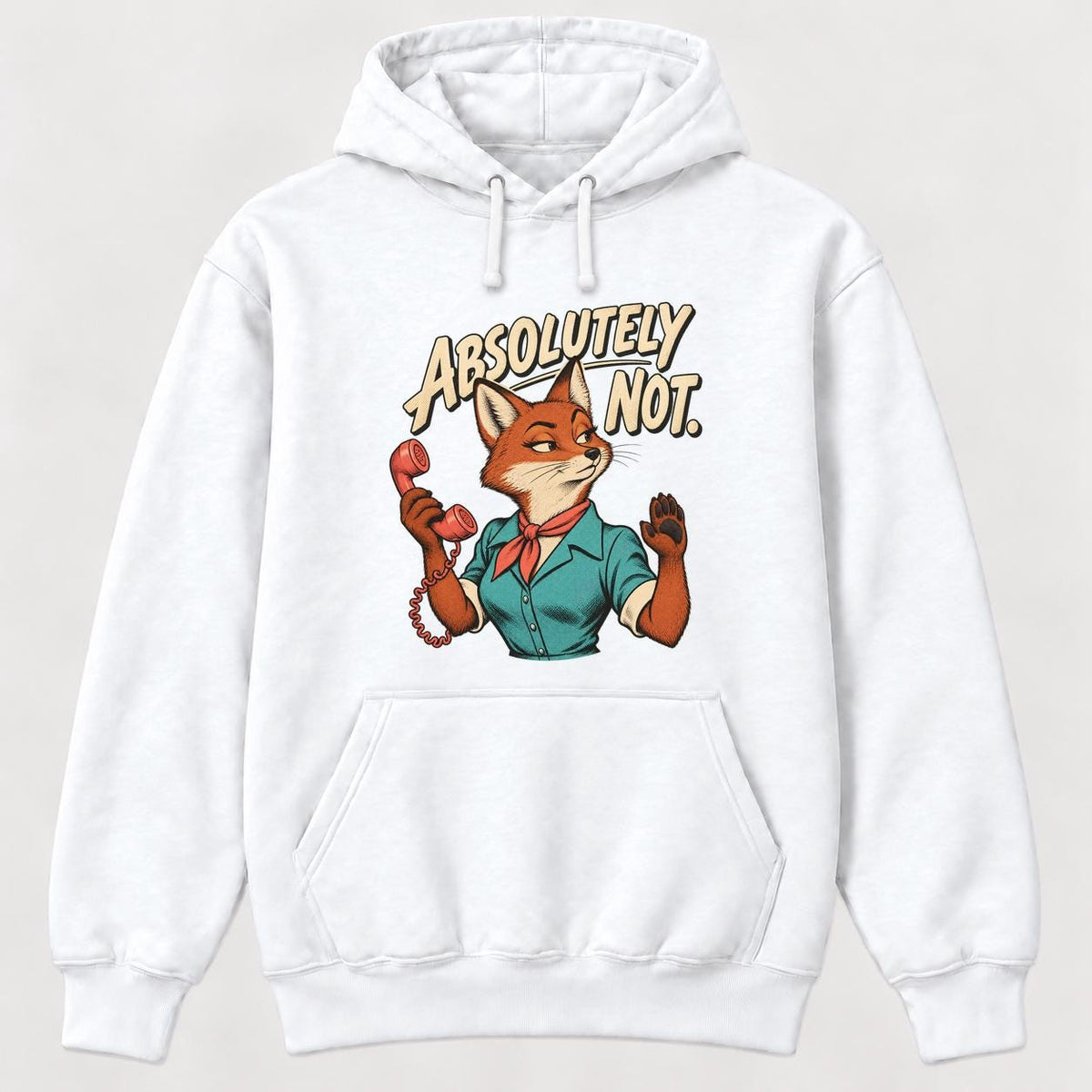 Absolutely Not Fox — garment mockup or size chart
