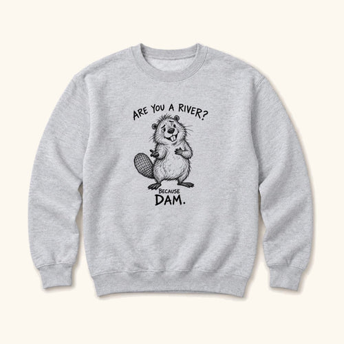 Are You A River Because Dam Beaver — garment mockup or size chart