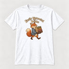 Easily Distracted By Books Fox — garment mockup or size chart