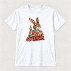 I Have Questions Rabbit — garment mockup or size chart