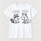 I Like Your Personality Raccoon Possum — garment mockup or size chart