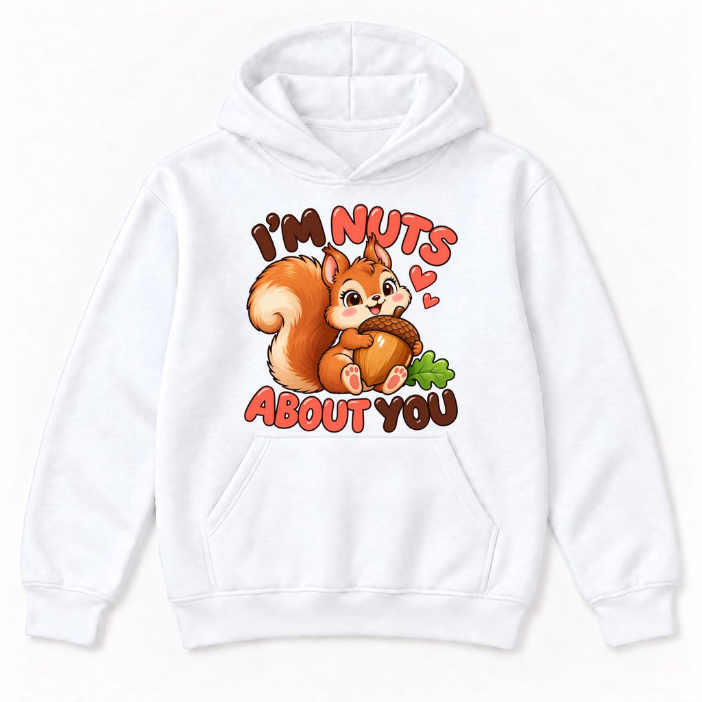 I'm Nuts About You Squirrel — garment mockup or size chart