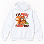 I'm Nuts About You Squirrel — garment mockup or size chart