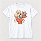Lets Not Retro Comic Poodle — garment mockup or size chart