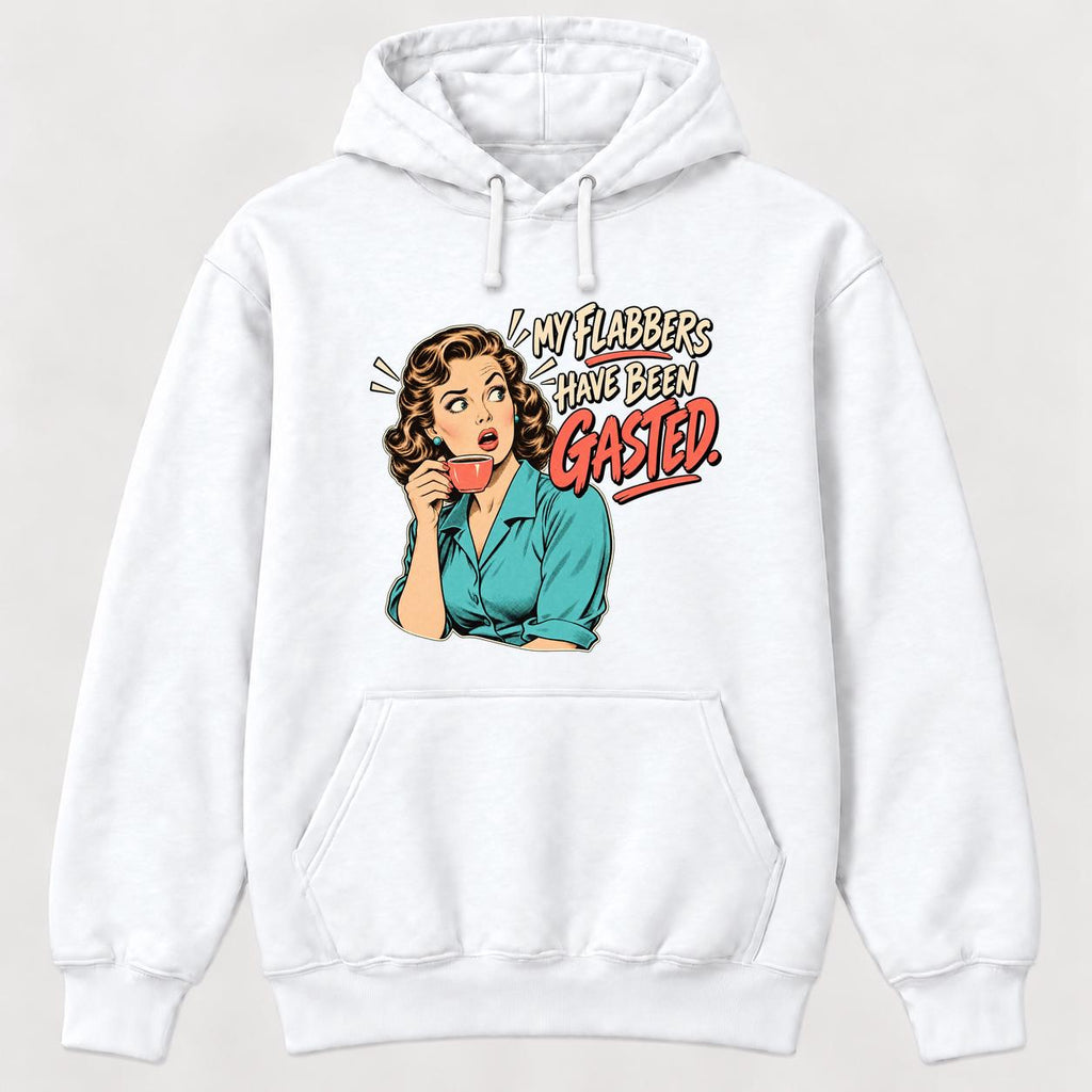 My Flabbers Have Been Gasted Retro Woman — garment mockup or size chart