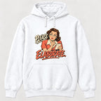 Please Elaborate Retro Comic Woman — garment mockup or size chart