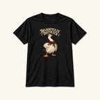 Delightfully Difficult Storybook Goose Black — garment mockup or size chart