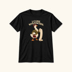 I Came With Concerns Storybook Goose Black — garment mockup or size chart