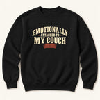 Emotionally Attached to My Couch — garment mockup or size chart
