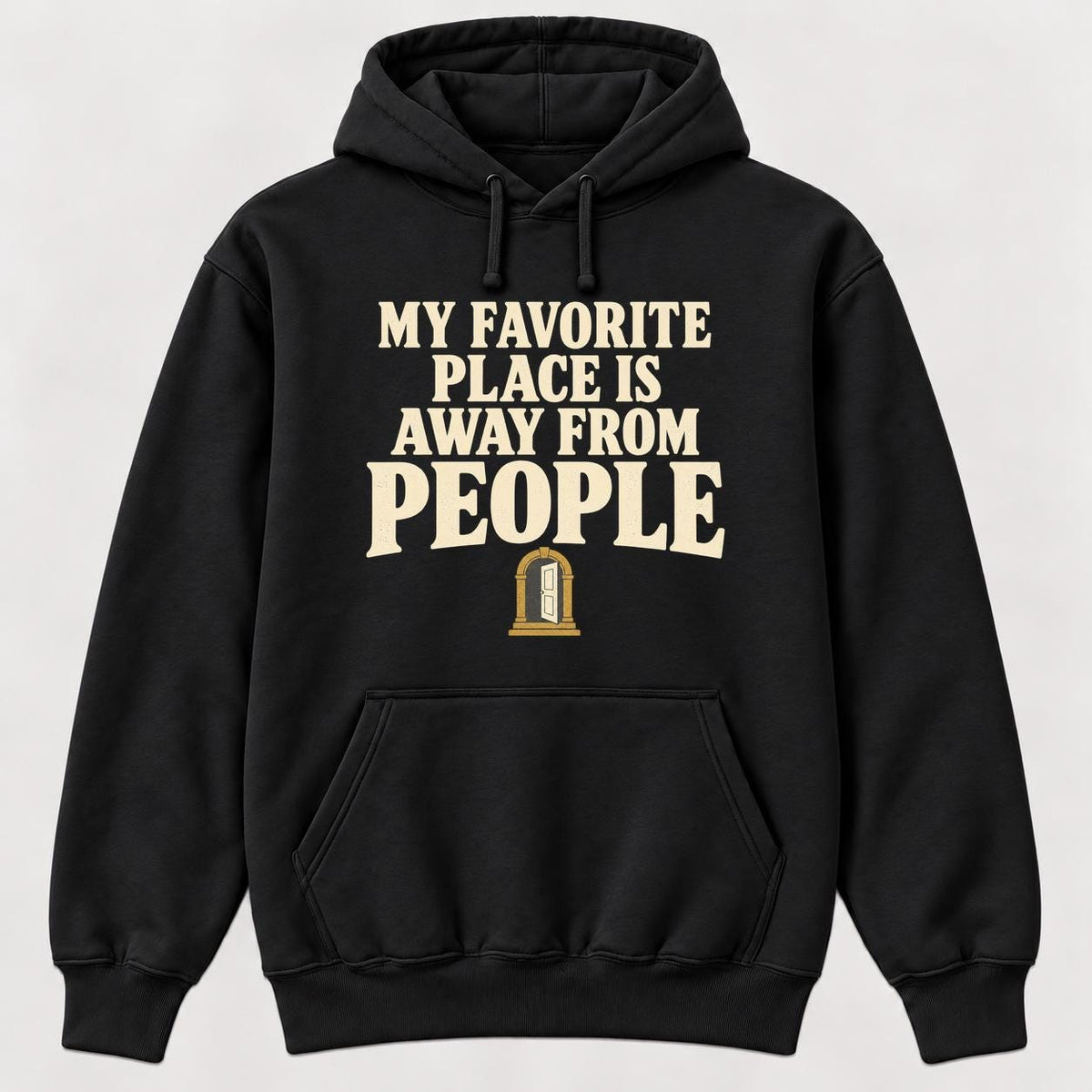 My Favorite Place Is Away from People — garment mockup or size chart