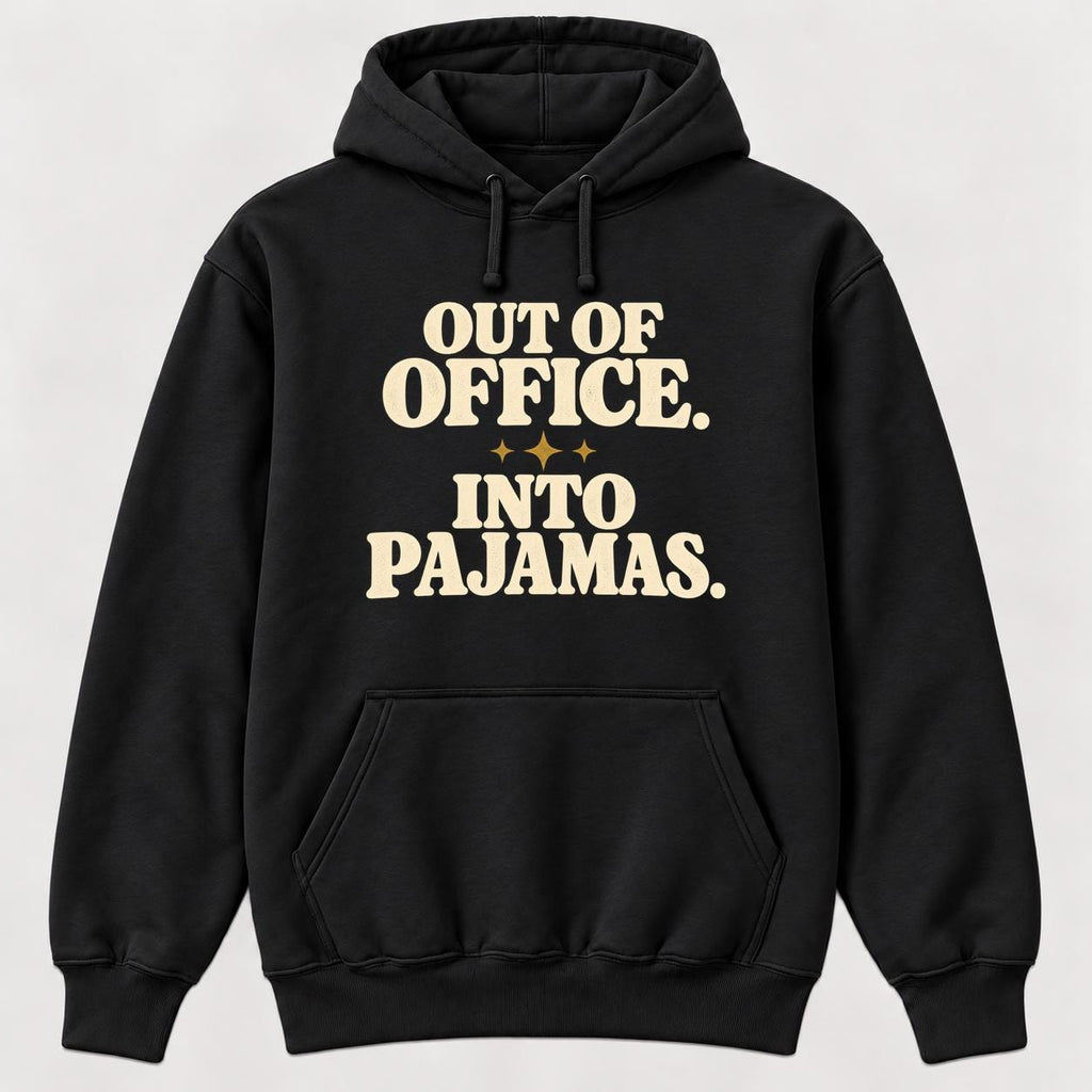 Out of Office, Into Pajamas — garment mockup or size chart