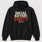 Social Battery: Empty — garment mockup or size chart