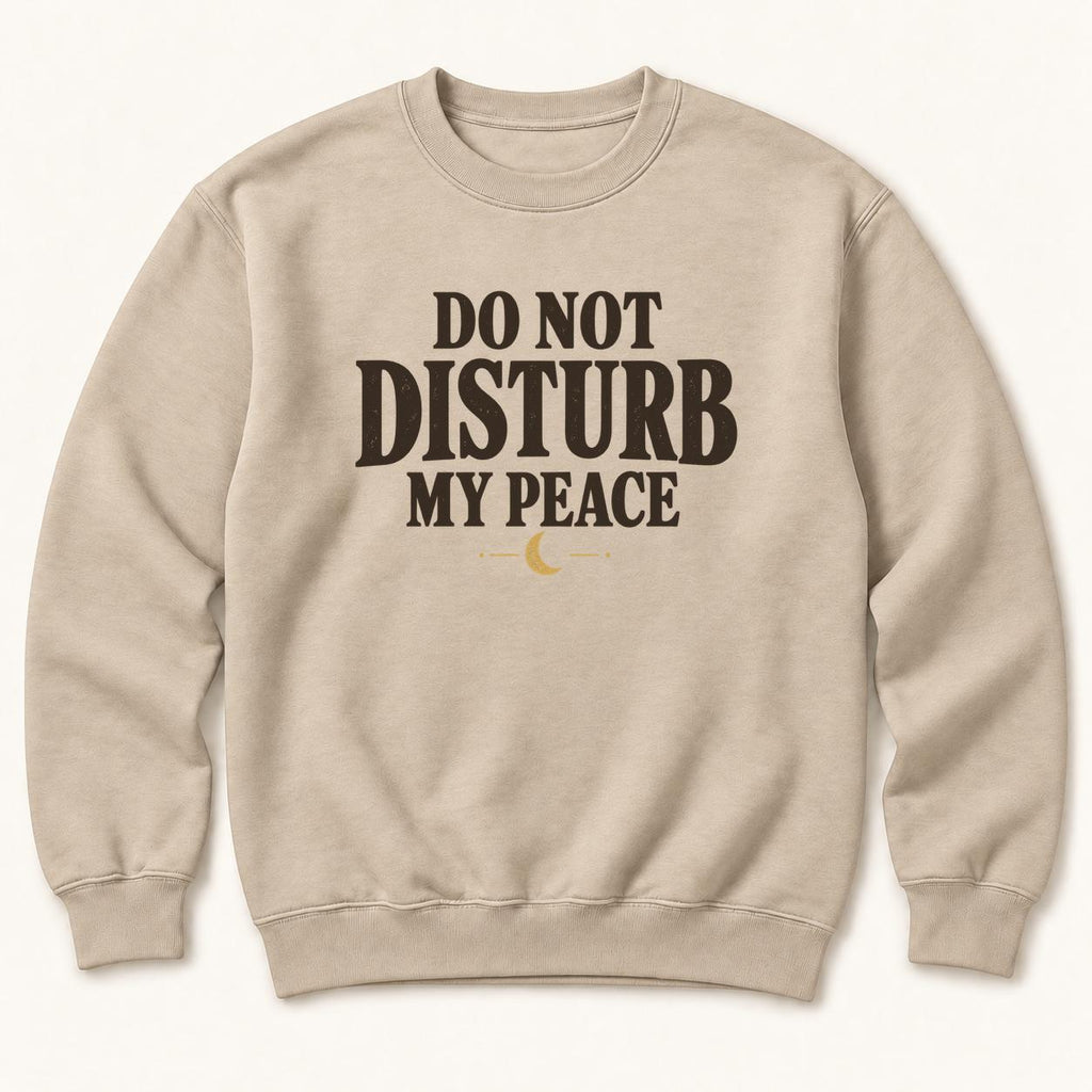 Do Not Disturb My Peace — garment mockup or size chart