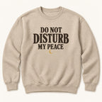 Do Not Disturb My Peace — garment mockup or size chart
