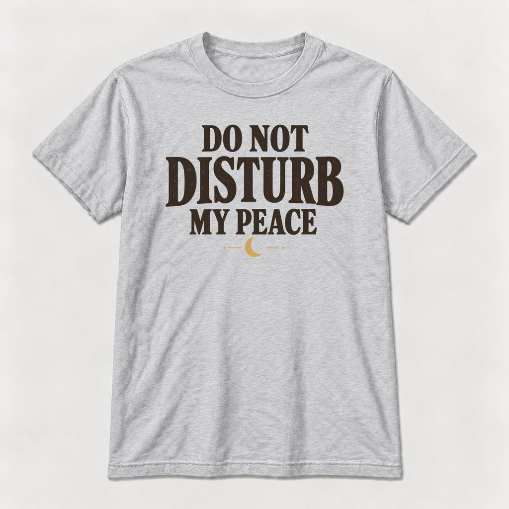 Do Not Disturb My Peace — garment mockup or size chart