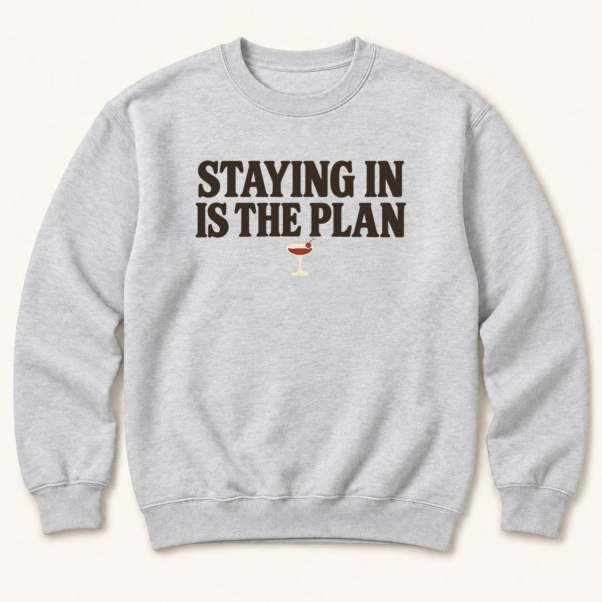 Staying In Is the Plan Homebody — garment mockup or size chart