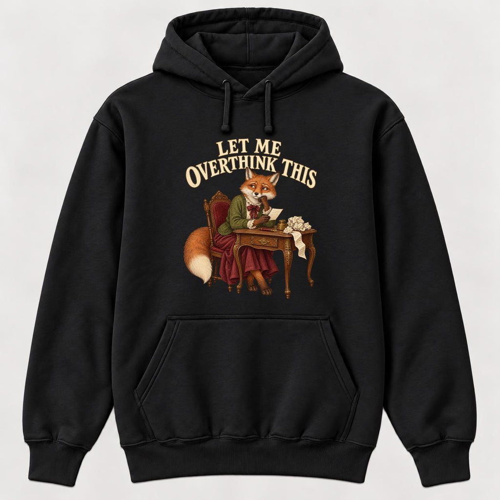Let Me Overthink This Storybook Fox — garment mockup or size chart