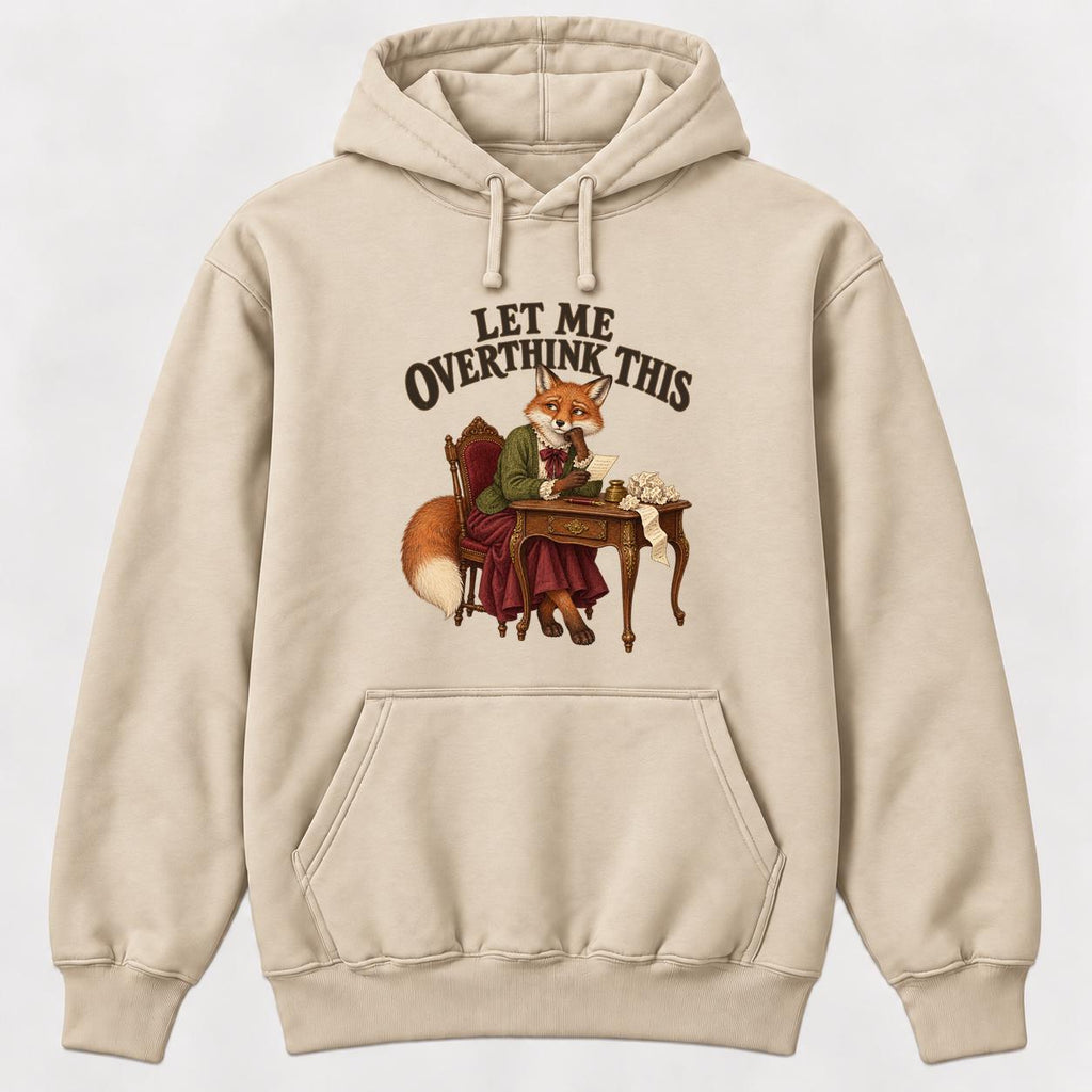Let Me Overthink This Storybook Fox — garment mockup or size chart