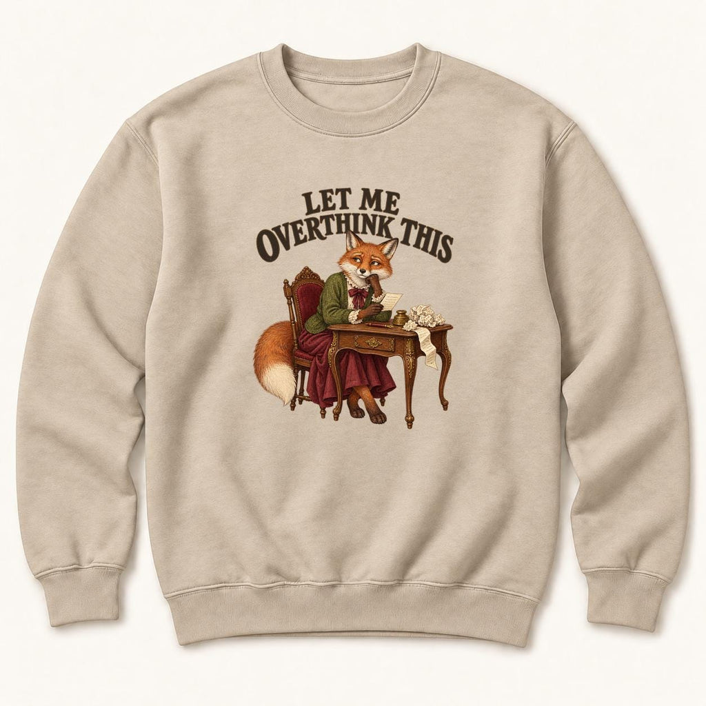 Let Me Overthink This Storybook Fox — garment mockup or size chart