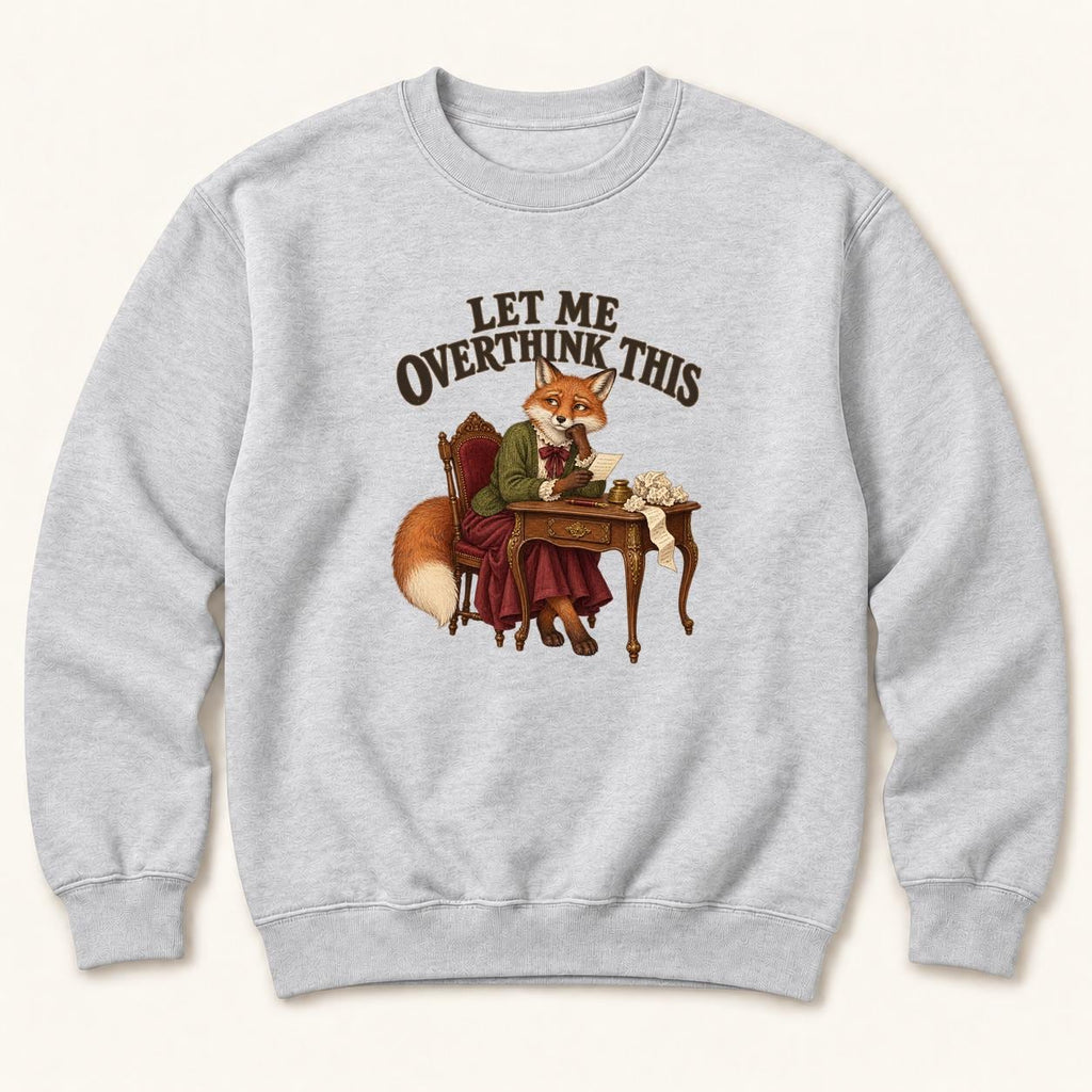 Let Me Overthink This Storybook Fox — garment mockup or size chart