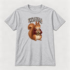 Politely Plotting Storybook Squirrel — garment mockup or size chart