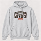 Emotionally Attached to My Couch — garment mockup or size chart