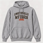 Emotionally Attached to My Couch — garment mockup or size chart