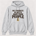 My Favorite Place Is Away from People — garment mockup or size chart