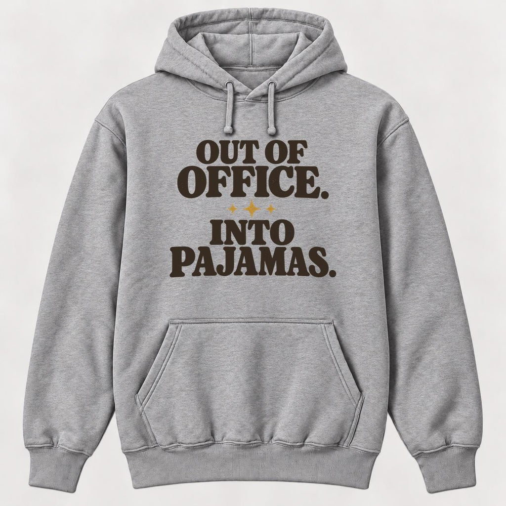 Out of Office, Into Pajamas — garment mockup or size chart