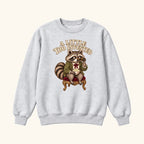 A Little Too Invested Raccoon — garment mockup or size chart