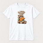 A Little Treat Raccoon — garment mockup or size chart