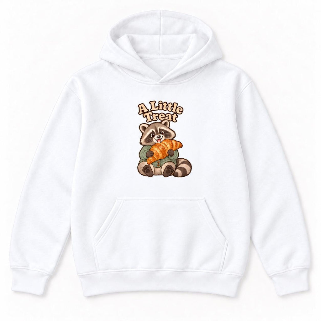 A Little Treat Raccoon — garment mockup or size chart