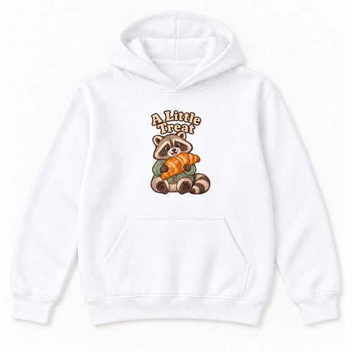 A Little Treat Raccoon — garment mockup or size chart
