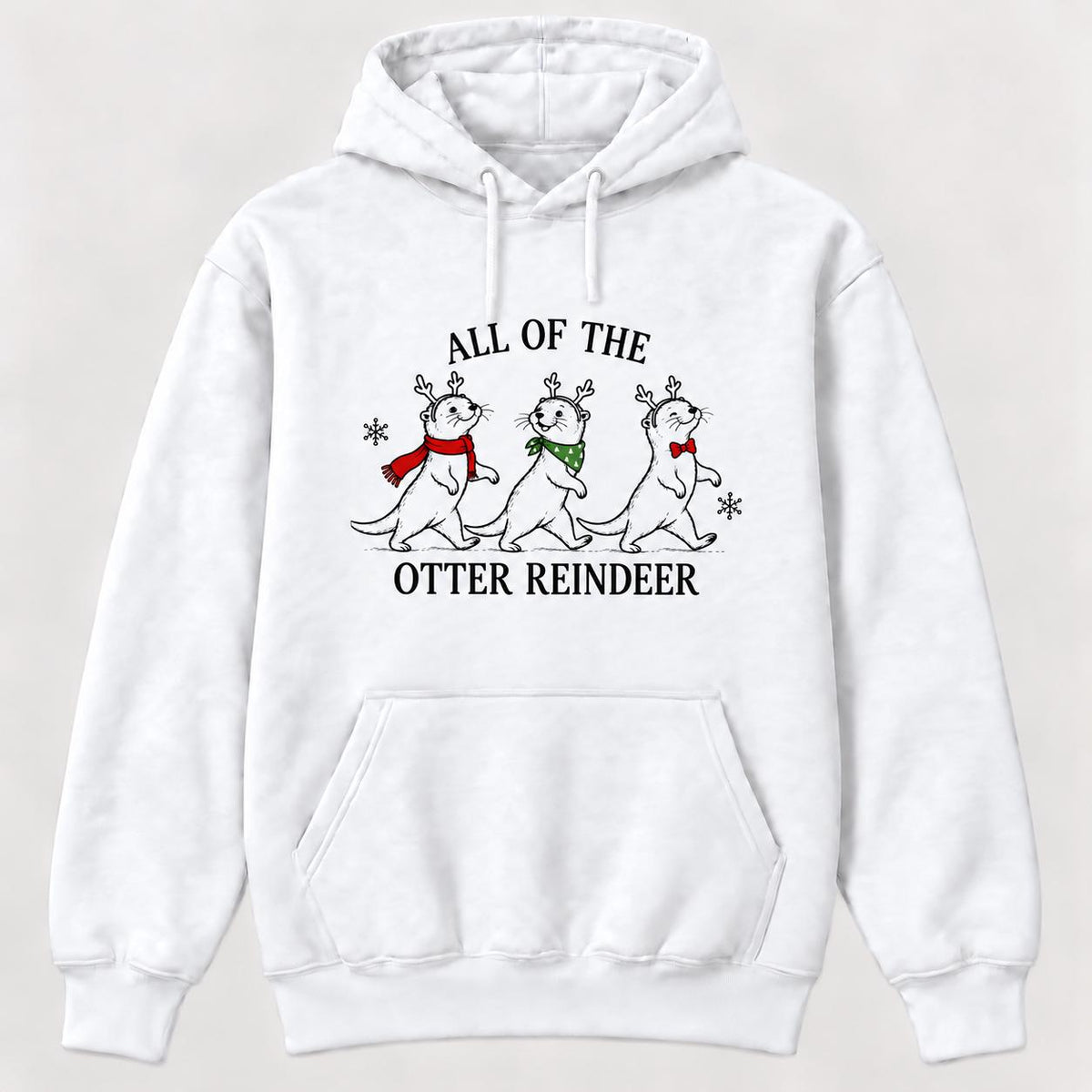 All Of The Otter Reindeer Parade — garment mockup or size chart