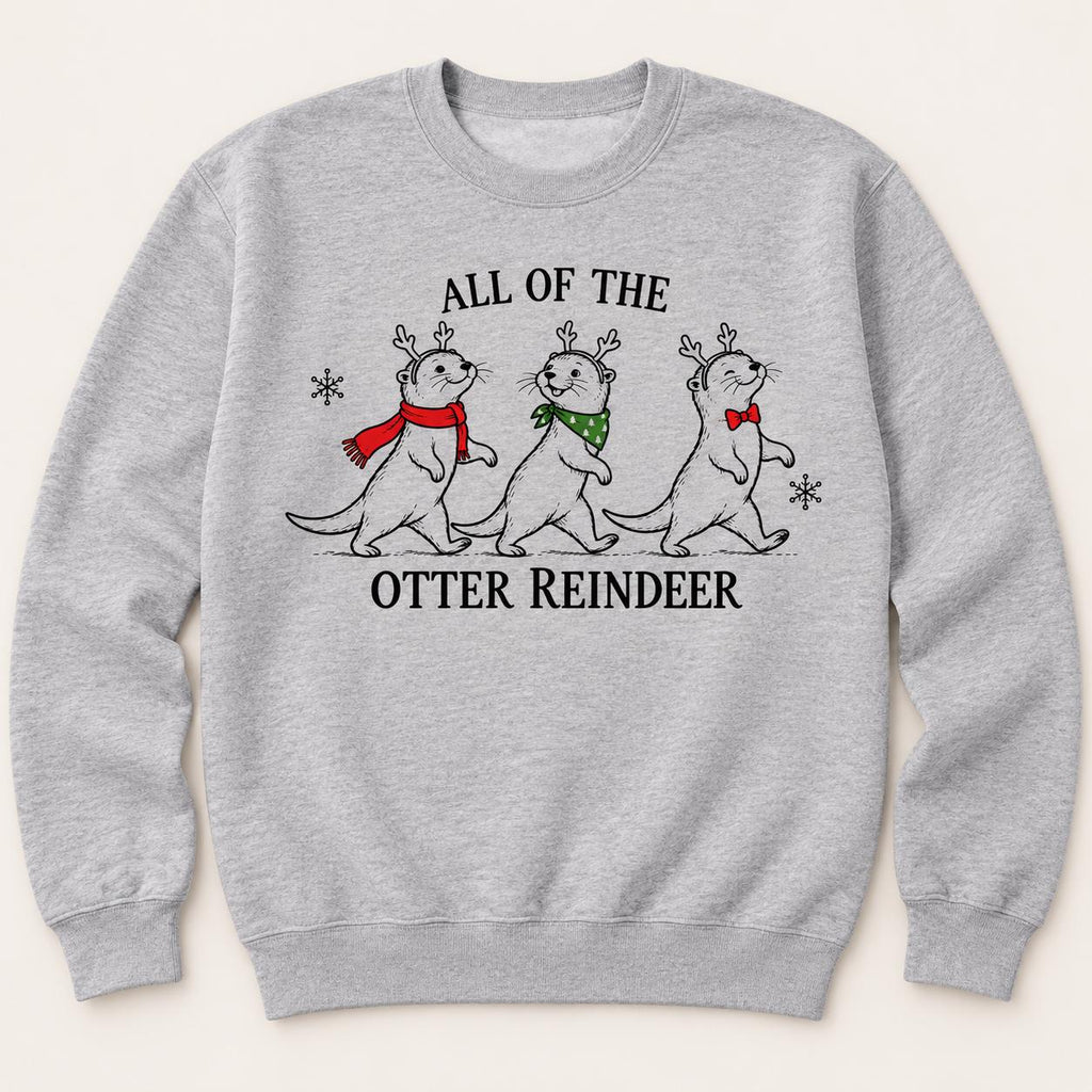 All Of The Otter Reindeer Parade — garment mockup or size chart