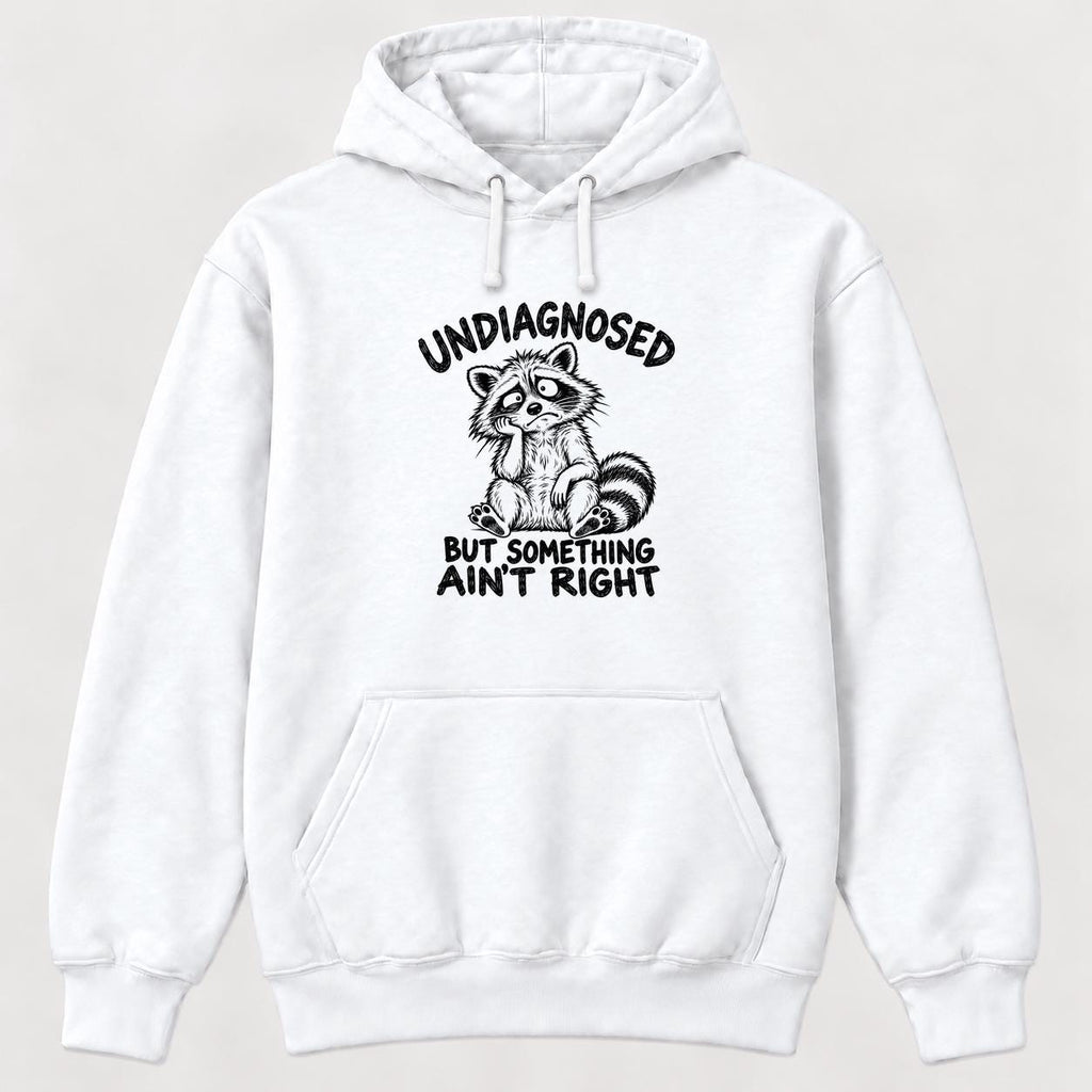 Undiagnosed But Something Ain't Right Raccoon — garment mockup or size chart