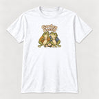 Garden Gossip Frogs — garment mockup or size chart