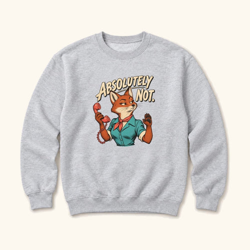 Absolutely Not Fox — garment mockup or size chart