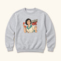 Absolutely Not Retro Comic Woman — garment mockup or size chart
