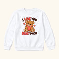 I Love You Beary Much — garment mockup or size chart