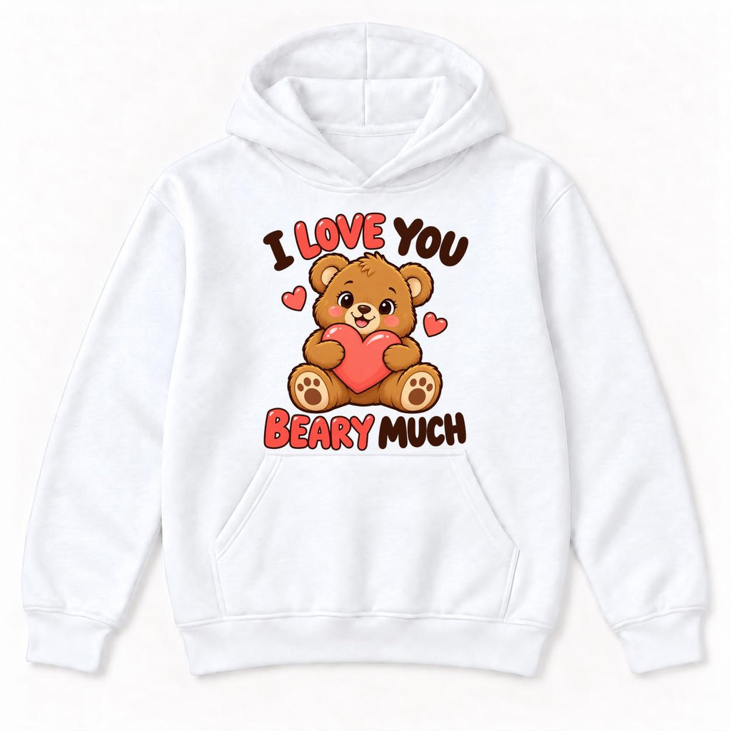 I Love You Beary Much — garment mockup or size chart