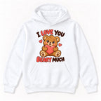 I Love You Beary Much — garment mockup or size chart