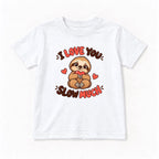 I Love You Slow Much Sloth — garment mockup or size chart