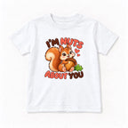 I'm Nuts About You Squirrel — garment mockup or size chart