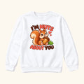 I'm Nuts About You Squirrel — garment mockup or size chart