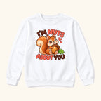 I'm Nuts About You Squirrel — garment mockup or size chart