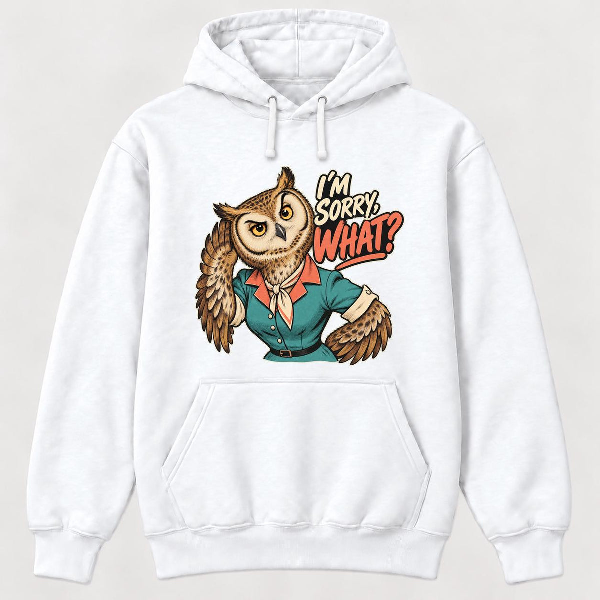 I'm Sorry What Owl — garment mockup or size chart
