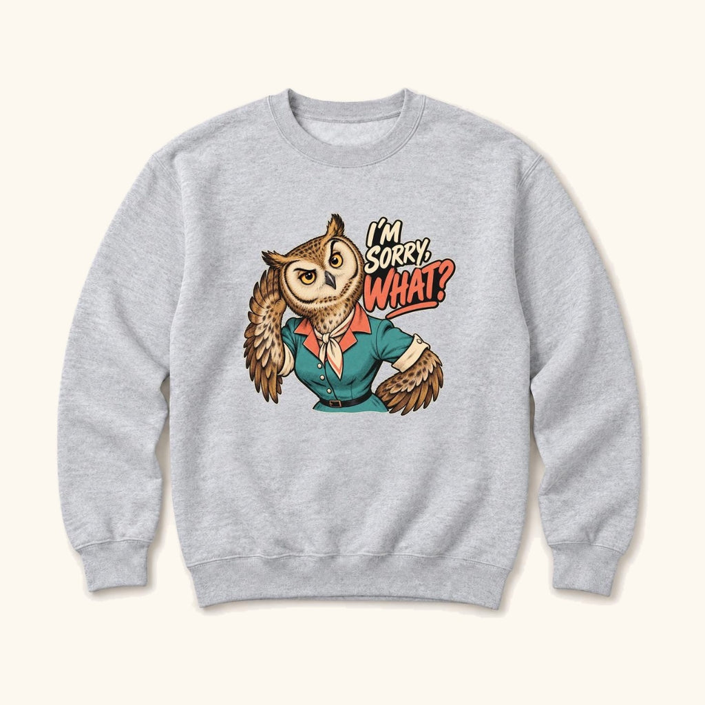 I'm Sorry What Owl — garment mockup or size chart