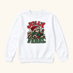 Jolly and Feral Raccoon Christmas Lights — garment mockup or size chart